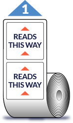 printed labels on roll un-wind image orientation